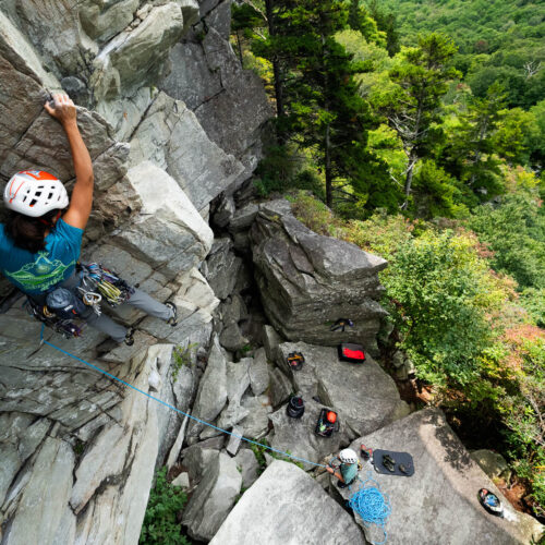 Climbing at Ship Rock