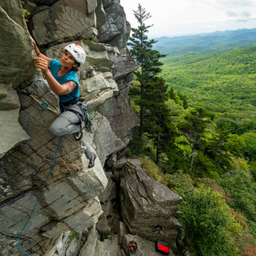 Climbing at Ship Rock