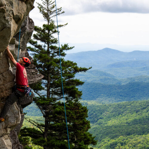 Climbing at Ship Rock