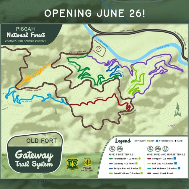 We’re so excited to join the celebrations of the Grand Opening of The Old Fort Gateway Trails this Sunday, June 26! 

Join the community, the @u.s.forestservice, @g5trailcollective, @kitsbow, @campgrier, Eagle Market Streets Development, People on the Move Old Fort and partners, all convening to celebrate completion of the first six miles of the Old Fort Trails Project. The ribbon cutting happens at 1pm at the new trailhead off Curtis Creek road. Enjoy hiking, riding, and running on these new trails followed by a reception at Hillman Beer in Old Fort at 4:00pm. 

We’ll be there with our MADE X MTNS tent and @outdoorgearbuilderswnc! Come be a part of the trail magic!

The community of Old Fort is uniting to stage an economic resurgence through outdoor recreation. 

📍Old Fort Gateway Trailhead, 1500 State Road 1227, Old Fort, NC

#madexmtns #oldfortnc #g5trailcollective #oldforttrails