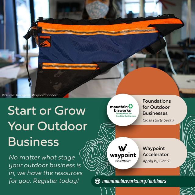 Are you involved with an outdoors business getting off the ground, or looking to grow your business to the next level in Western North Carolina? There are multiple upcoming learning opportunities for outdoor-based businesses at @mtnbizworks.

Foundations for Outdoor Businesses 
September 7 - October 19, 2022
Application open until class is full or September 6th

Participants will leave with a comprehensive business plan, a clear vision for their business, and concrete tasks for future work. This cohort is open only to entrepreneurs with Outdoor Industry based ideas and businesses. Content has been adapted in order to be relevant and targeted to launching and growing a business in the Outdoor Industry.

Info & Application (link in our bio): https://www.mountainbizworks.org/event/foundations-for-outdoor-businesses/

Waypoint Accelerator Cohort 4
November 3, 2022 - March, 2023
Application now open. Closes October 6.

Uniquely harness the outdoor industry and venture development expertise of mentors and partners to elevate your outdoor venture to the next peak. Cohort members are embedded in a strong network of mentors and peers that can help refine company plans and products, get critical feedback, and ultimately get to market faster.

Info and Application (link in our bio): https://www.waypointaccelerator.com

#madexmtns #mtnbizworks #wnc #waypointaccelerator #outdoorbusiness