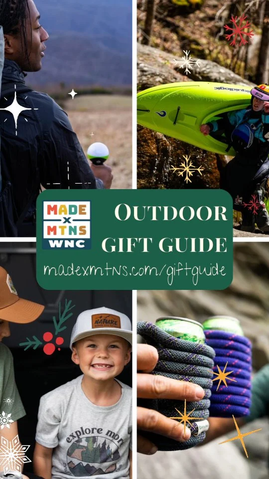 Deck the halls with outdoor gear! The 2024 MADE X MTNS Outdoor Gift Guide makes it easy to stock up on meaningful gifts for your outdoorsy family and friends, and support small Western North Carolina outdoor businesses by shopping local. Check that list twice, and start perusing for outdoor gear and experiences made in the outdoor hub of the East!

Visit madexmtns.com/giftguide 🎁🌲

#madexmtns #outdoors #outdoorgifts #outdoorrecreation #outdoorsy #adventure #outdoorgear #holidays #holidayseason #giftguide #wnc #local #supportlocal