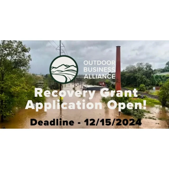 The @outdoor_business_alliance is providing micro-grants to outdoor businesses located in the Western North Carolina Region that have been directly impacted by Hurricane Helene. Applications are open until December 15th (see the link in our bio). Recovery micro-grants ranging from $1,000 to $5,000 will be awarded until the fund is depleted. Not all applicants may receive a grant, depending on the number of applications received. Awards will be based on need, determined by a selection committee, who are not eligible to receive funding. The money is aimed to help alleviate some of the pressure caused by losses to business, inventory, and payroll, or to assist in any small way. Priority will be given to companies with less than 25 employees. 

#wnc #wncoutdoors #outdoorindustry #wncsmallbusiness
#helenerelief