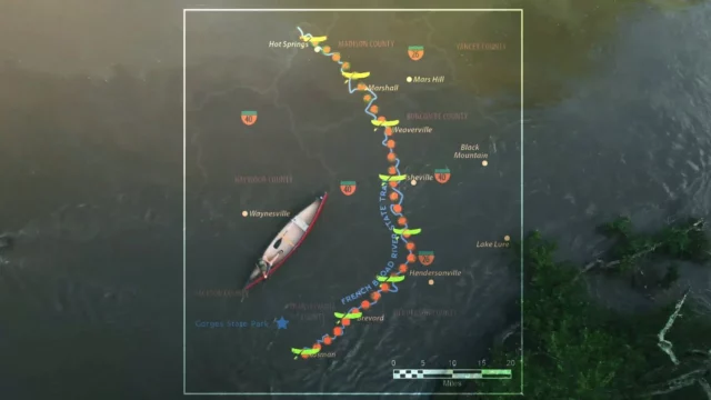 📢 📽️ 🛶 Made by Mountains Story: The French Broad Paddle Trail

The French Broad River State Trail was established in 1987 on the French Broad River, one of the oldest in the world. The French Broad Paddle Trail begins at the confluence of its North and West Forks in Transylvania County, and travels through Henderson, Buncombe, and Madison counties, all the way into Cocke County, Tennessee. Learn more about the vital partnership of  communities, governmental agencies, businesses and nonprofit organizations that work together to protect and promote it for outdoor recreation, and who continue to collaborate and support each other to bring the river back to full health following the devastating impacts of Hurricane Helene.

Visit madexmtns.com/stories or click the link in our bio to read the story and see the film! 

Thanks to @mtntrue, @fbriverkeeper, @conservingcarolina, @river.link, @findoutdoors, @catanorena, and @headwatersoutfitters

📽️📸: @robb_leahy

#madexmtns #mountaintrue #mtntrue #wnc #frenchbroadriver #frenchbroad #frenchbroadpaddletrail
#paddletrail #outdoors #outdoorrecreation #outdooreconomy #rivers